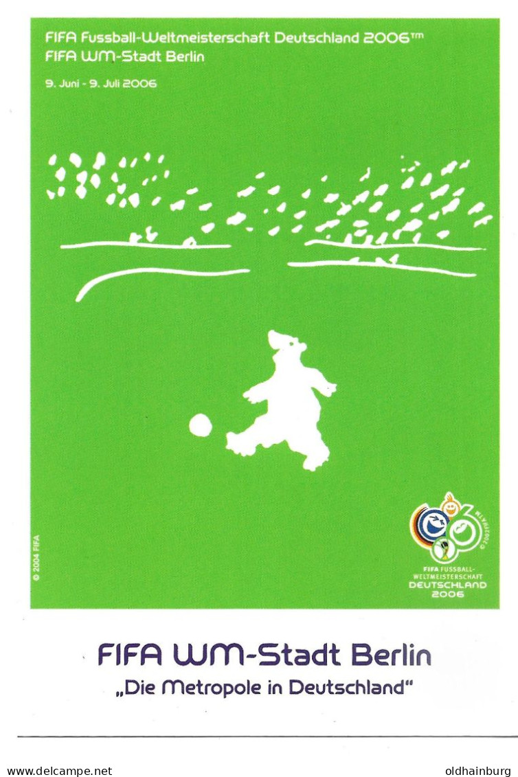 0411l: Echt Gelaufene Privatganzsache Fußball- WM 2006 - Private Postcards - Used