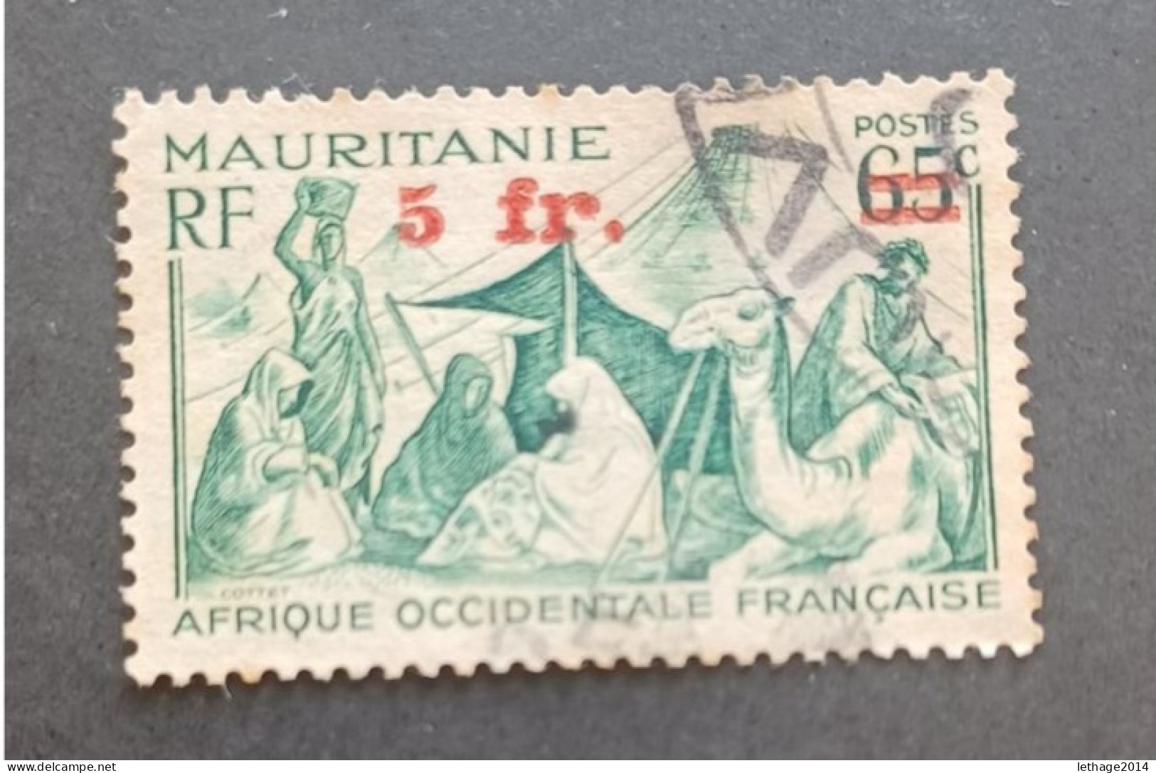 COLONIE FRANCE MAURITANIE 1944 NOMADES CAT YVERT N 135 - Used Stamps