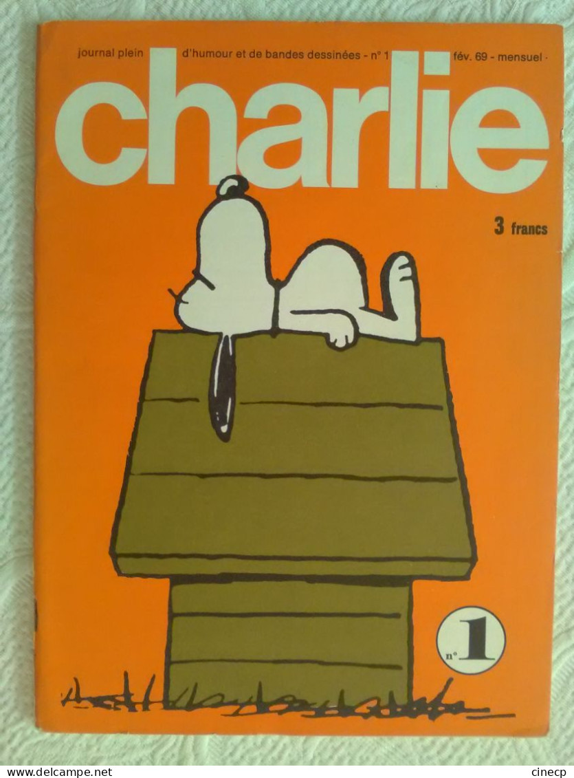 CHARLIE N°1 Illustrateur Dessinateur Wolinski Reiser Moebius Cabu Schulz... Humour Erotisme Février 1969 - Humour