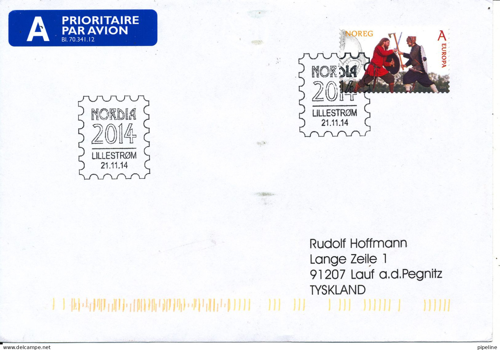 Norway Cover Lilleström 21-11-2114 (Nordia 2014 Lilleström) - Cartas & Documentos