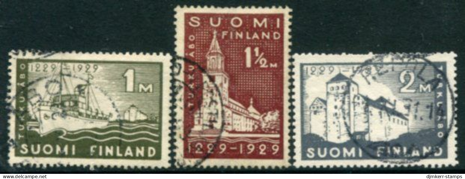 FINLAND 1929 700th Anniversary Of Turku Set Fine Used.  Michel 140-42 - Used Stamps