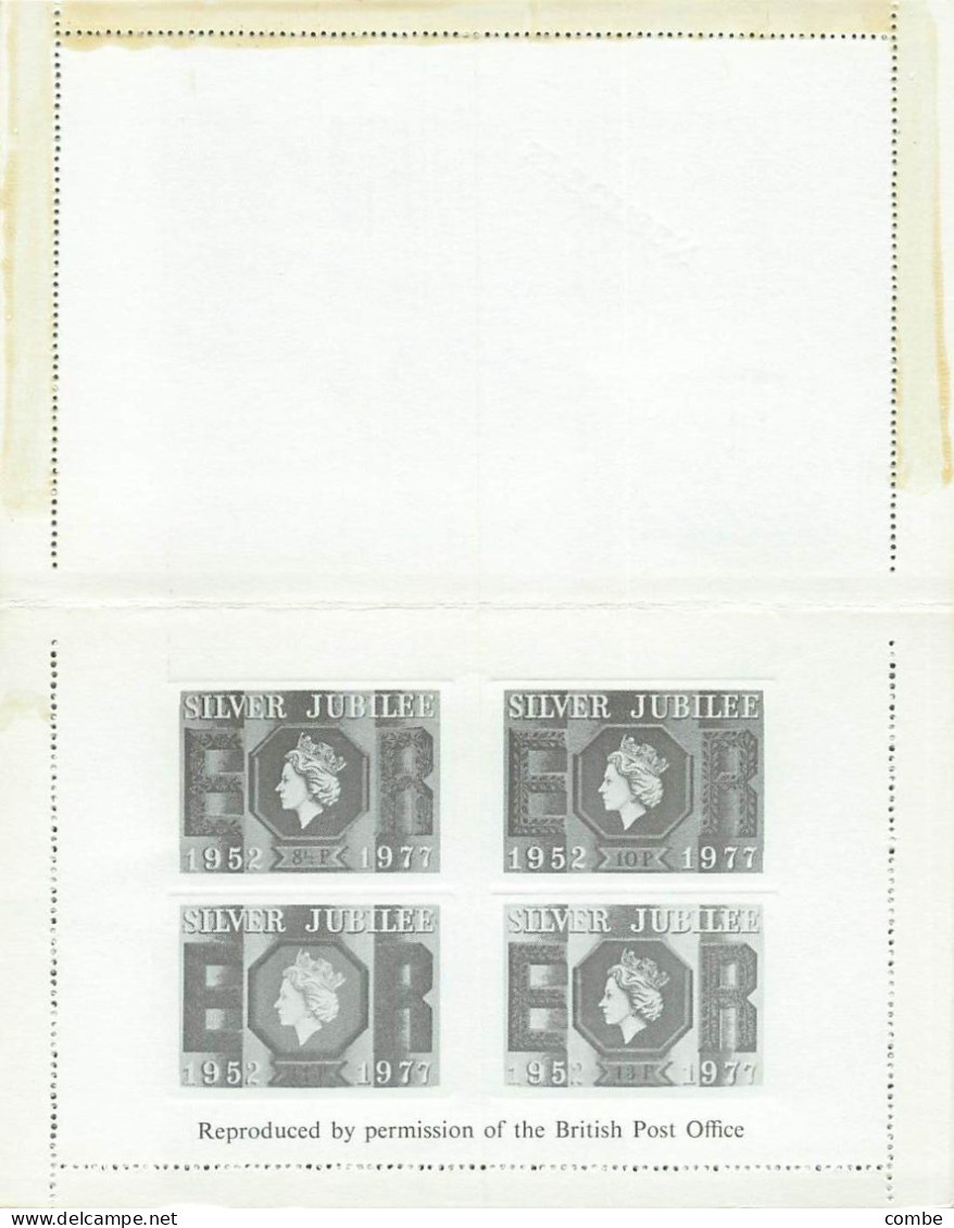 SOUVENIR LETTER CARD. THE QUEEN' SILVER JUBILEE 1952-1977. SPECIMEN - Ficción & Especimenes