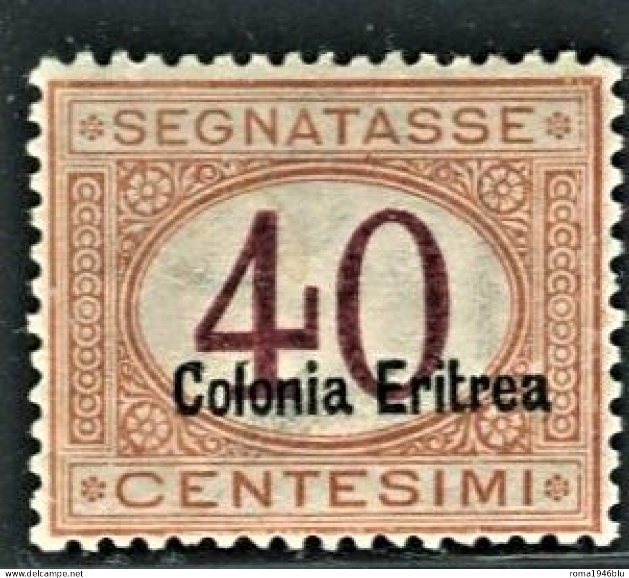 ERITREA 1920-26 SEGNATASSE 40 CENT. N. 18 ** MNH - Eritrea