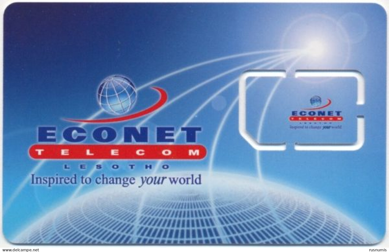 LESOTHO GSM (SIM) CHIP CARD ECONET MINT UNUSED - Lesoto