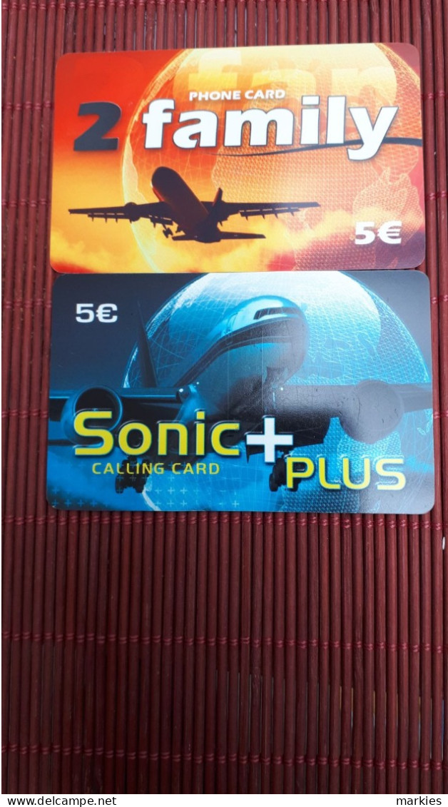 Airplane 2 Prepaidcards Belgium Used Rare - Cartes GSM, Recharges & Prépayées