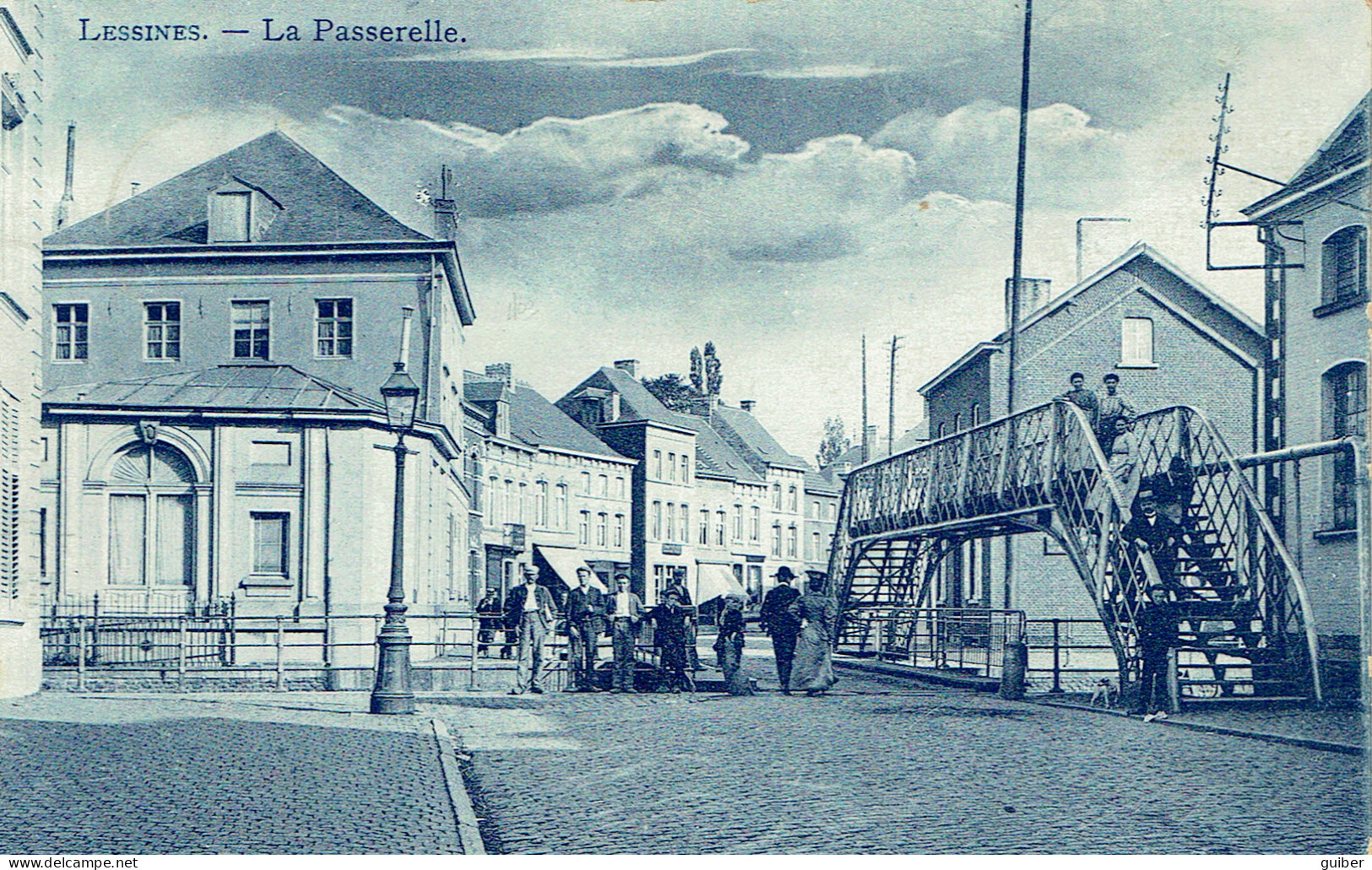 Lessines La Passerelle  Edit. Van Nieuwenhove 1909  - Lessen