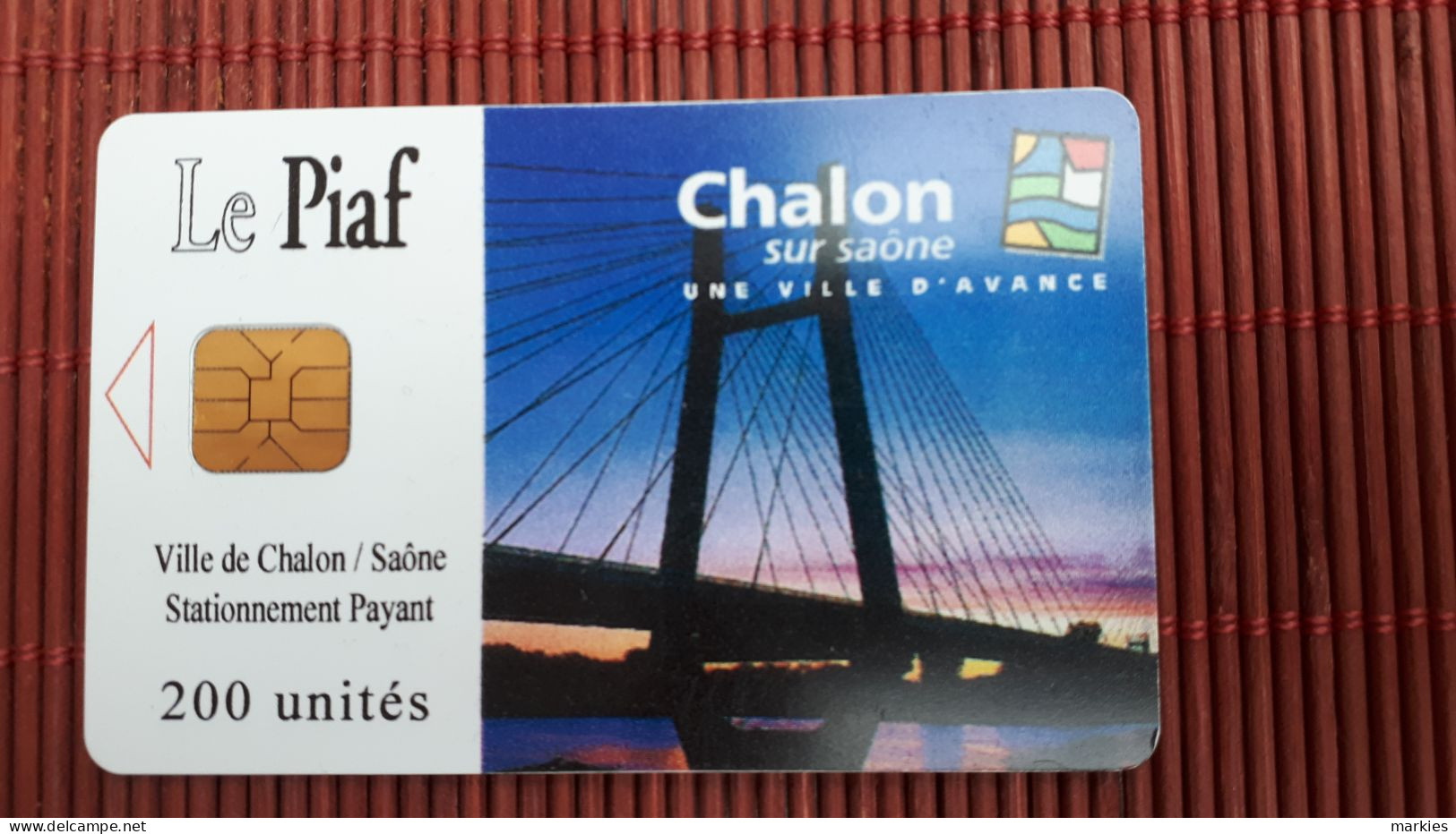 Piaf  Card Chalon France 2 Photos Used Rare ! - PIAF Parking Cards