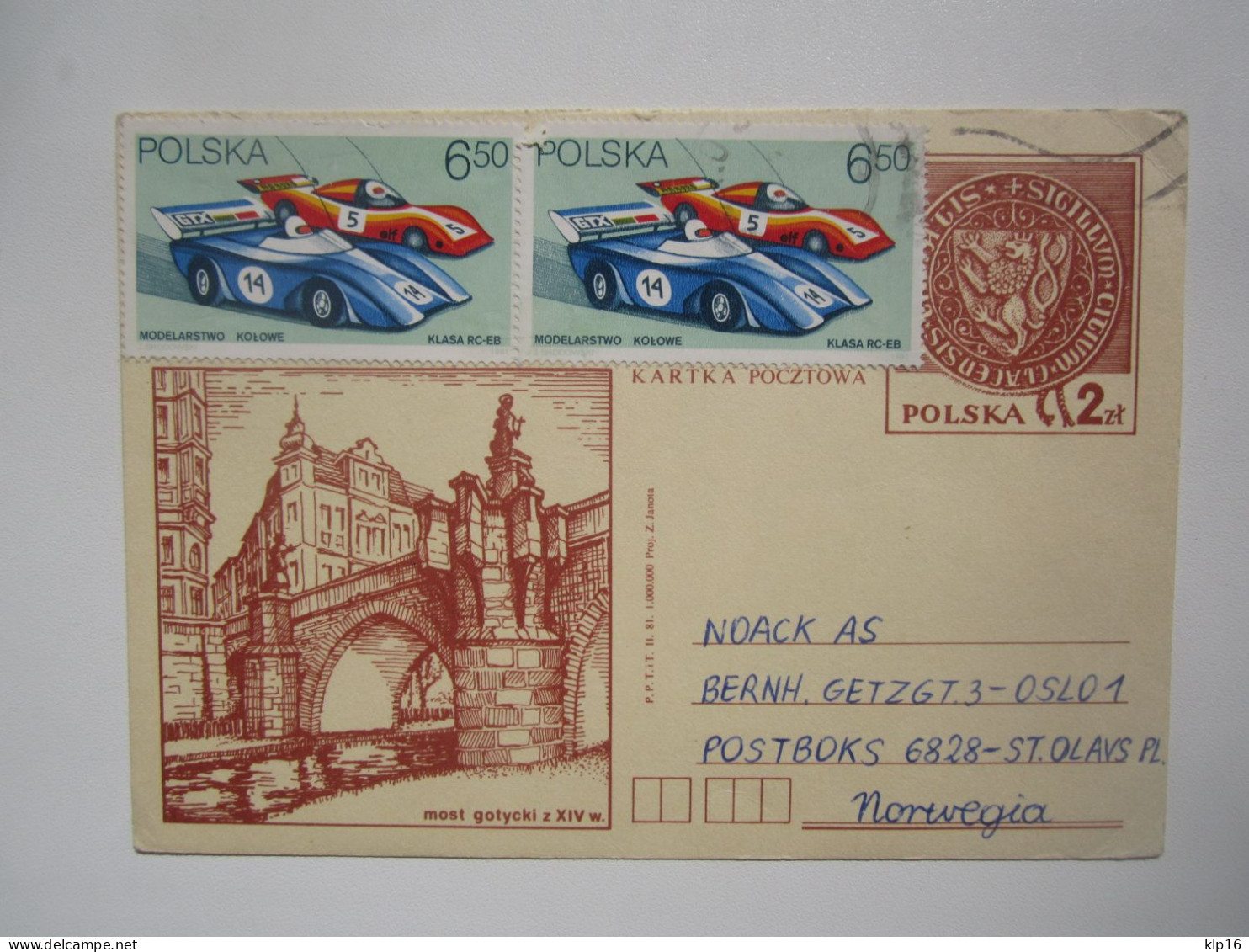 POLAND POSTAL CARD To NORWAY - Briefe U. Dokumente