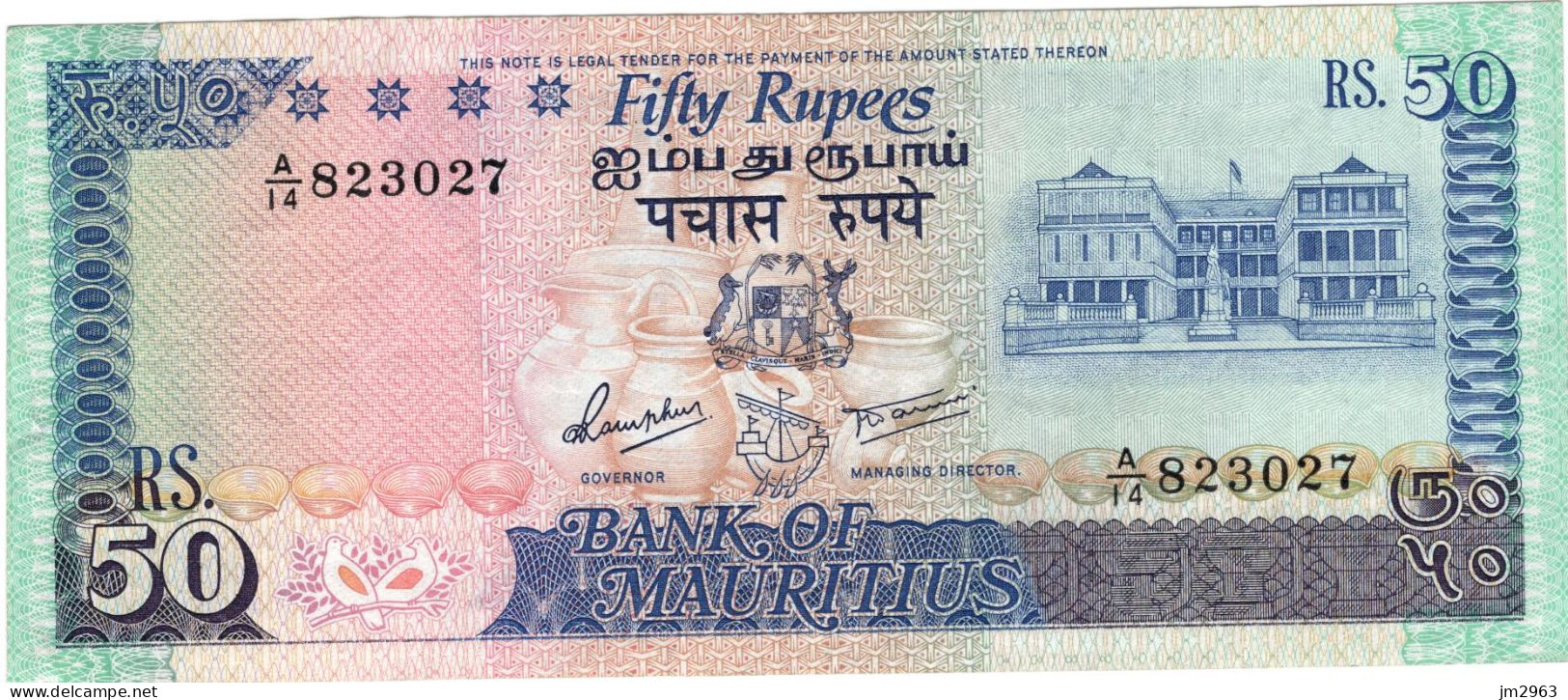 MAURICE 50 RUPEES ND F A14/823027 - Maurice