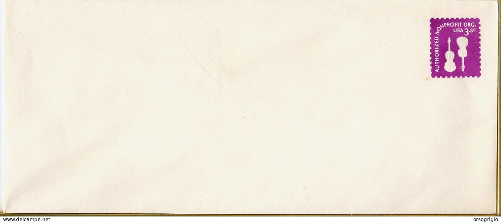 USA - Intero Postale - AUTHORIZED NON PROFIT ORG. 3.5 C. - VIOLINO - 1941-60