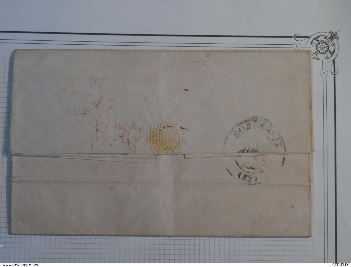 BW2  GUYANNE FRANCAISE  BELLE LETTRE RRR  1842 CAYENNE A BORDEAUX FRANCE  + +CACHET OUTREMER EN ROUGE ++  ++ - Brieven En Documenten