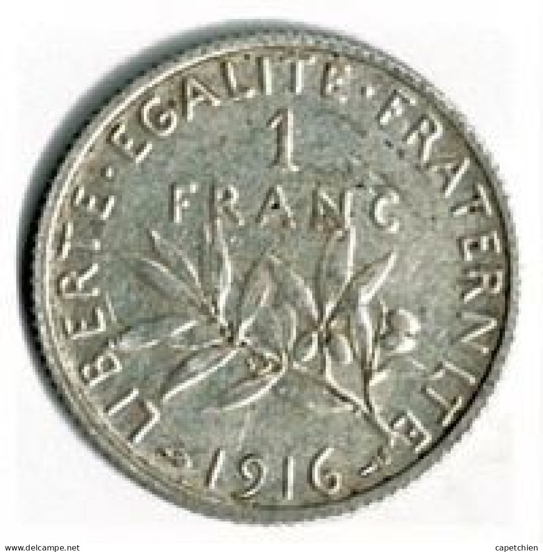 FRANCE / 1 FRANC / SEMEUSE De O. ROTY / 1916  / ARGENT / 5.01 G - 20 Francs