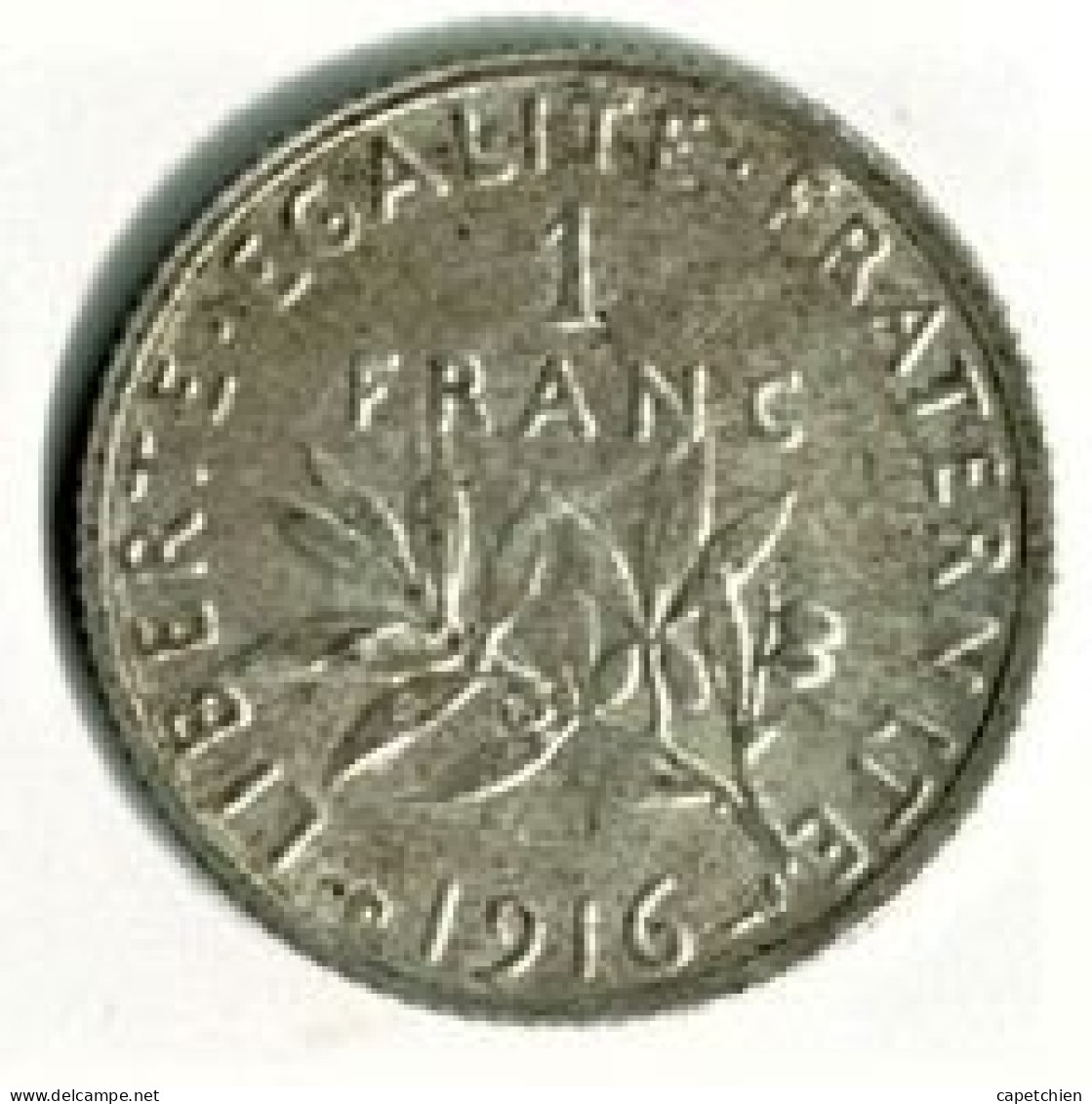 FRANCE / 1 FRANC / SEMEUSE De O. ROTY / 1916  / ARGENT / 5.01 G - 20 Francs