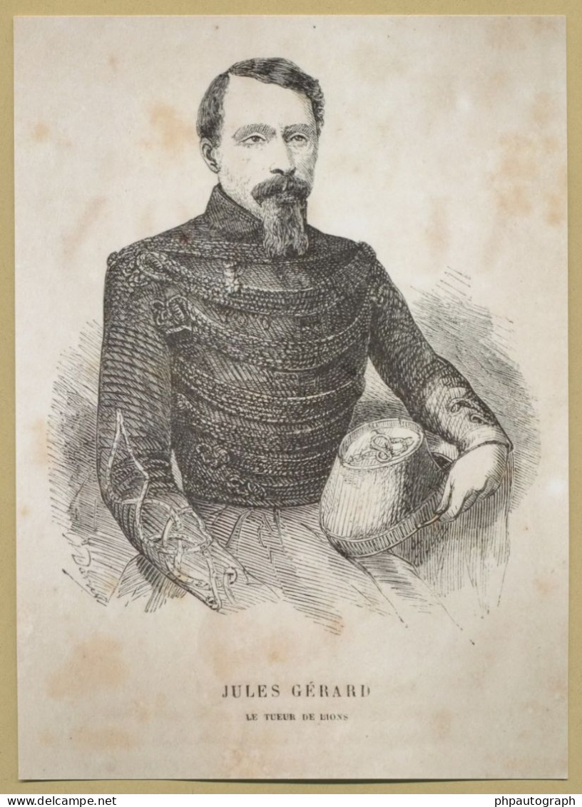 Jules Gérard (1817-1864) - Le Tueur De Lions - Lettre Autographe Signée - 1849 - Exploradores Y Aventureros