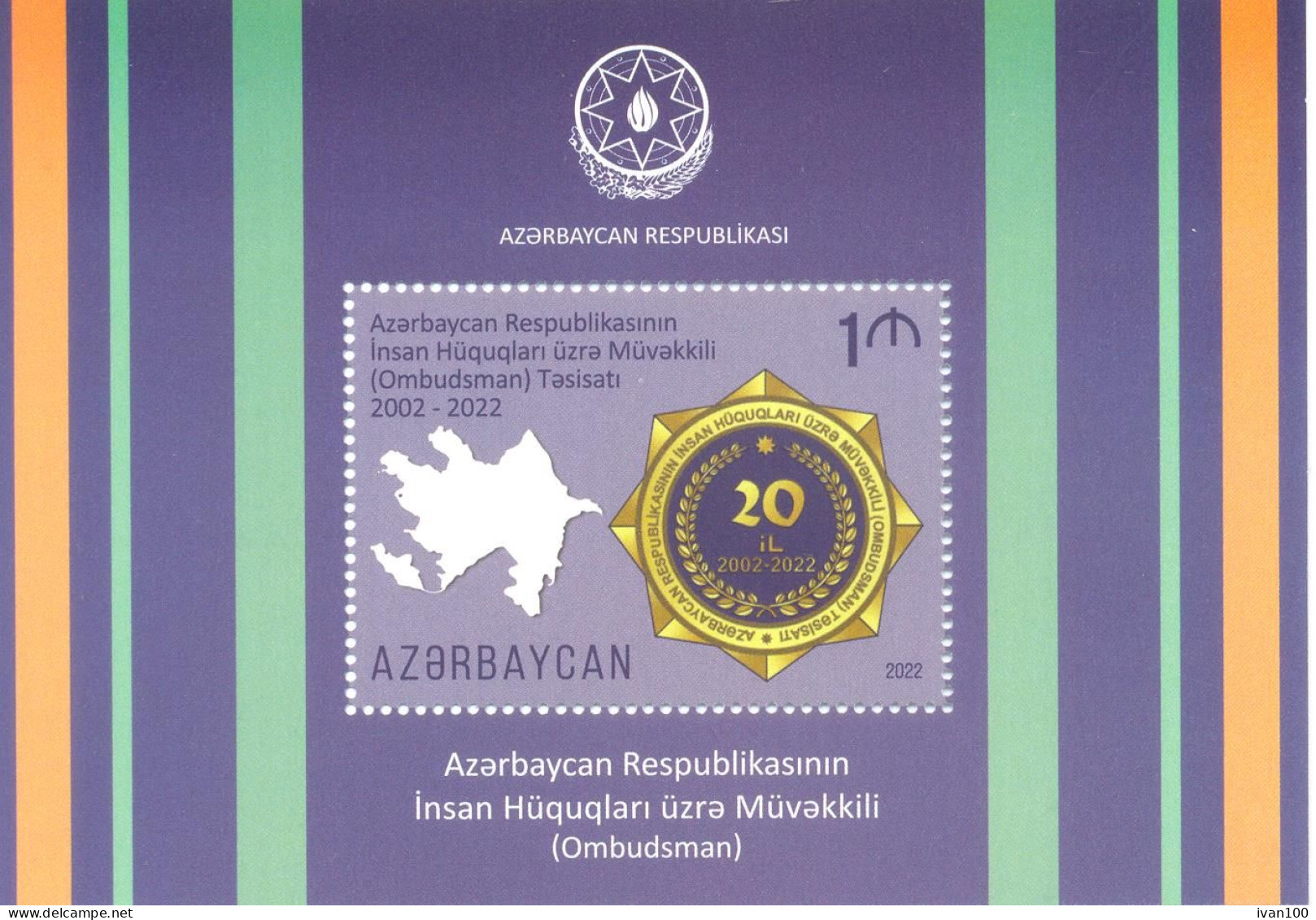 2022. Azerbaijan, Human Right, S/s,  Mint/** - Azerbaïdjan