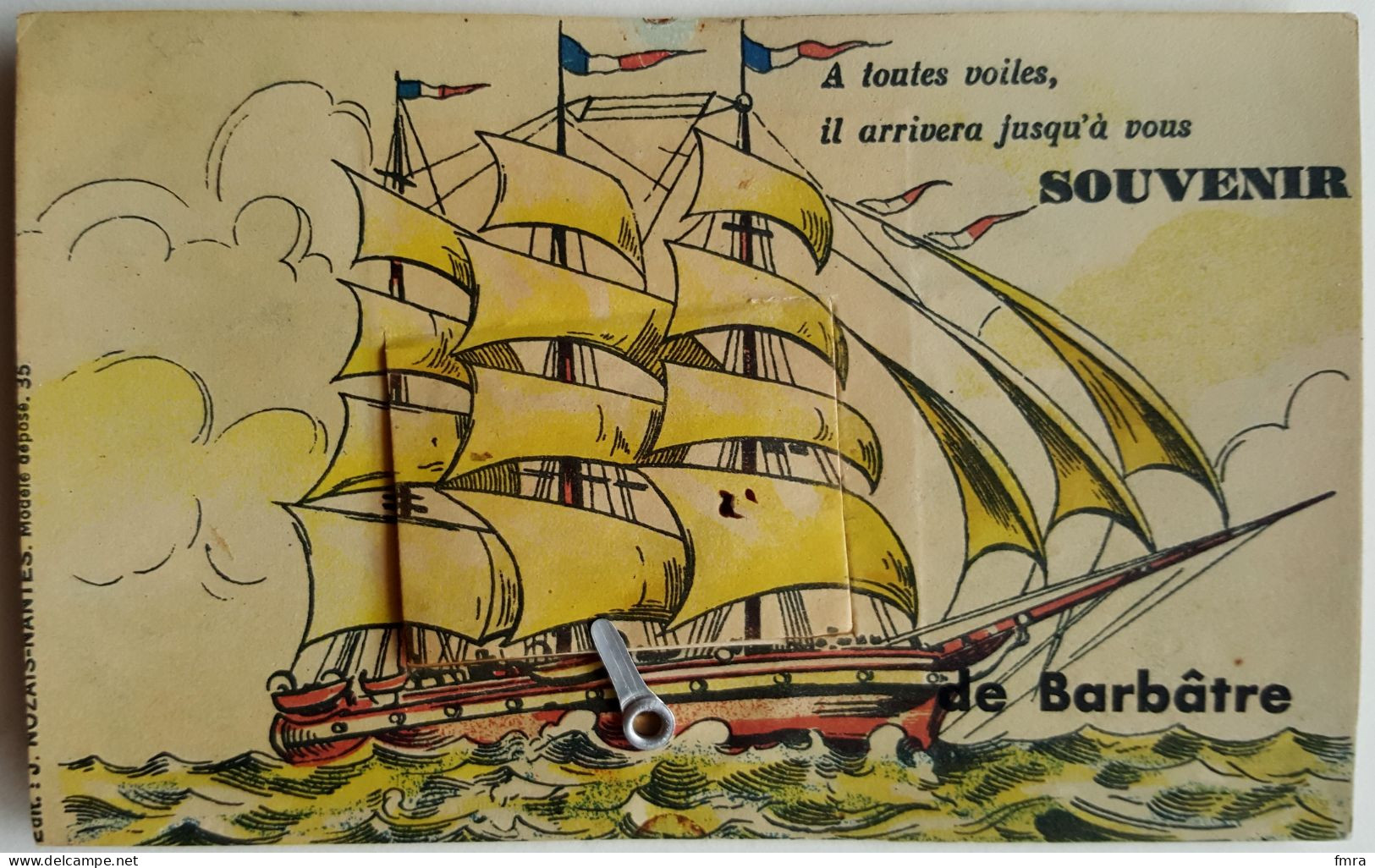CPA 85 - Carte à Système BARBATRE - NOIRMOUTIER (Vendée) - Multi Vues Dépliantes - Illustrateur - Ed. Nozais Nantes - Noirmoutier