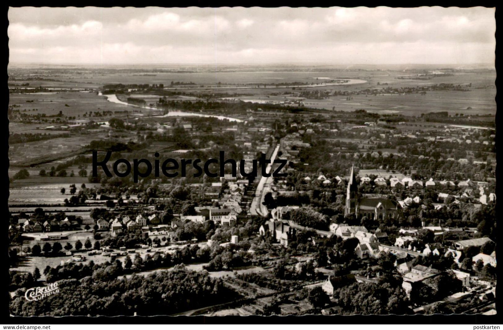 ÄLTERE POSTKARTE PAPENBURG FLIEGERAUFNAHME PANORAMA EMS TOTALANSICHT Ansichtskarte AK Postcard Cpa - Papenburg