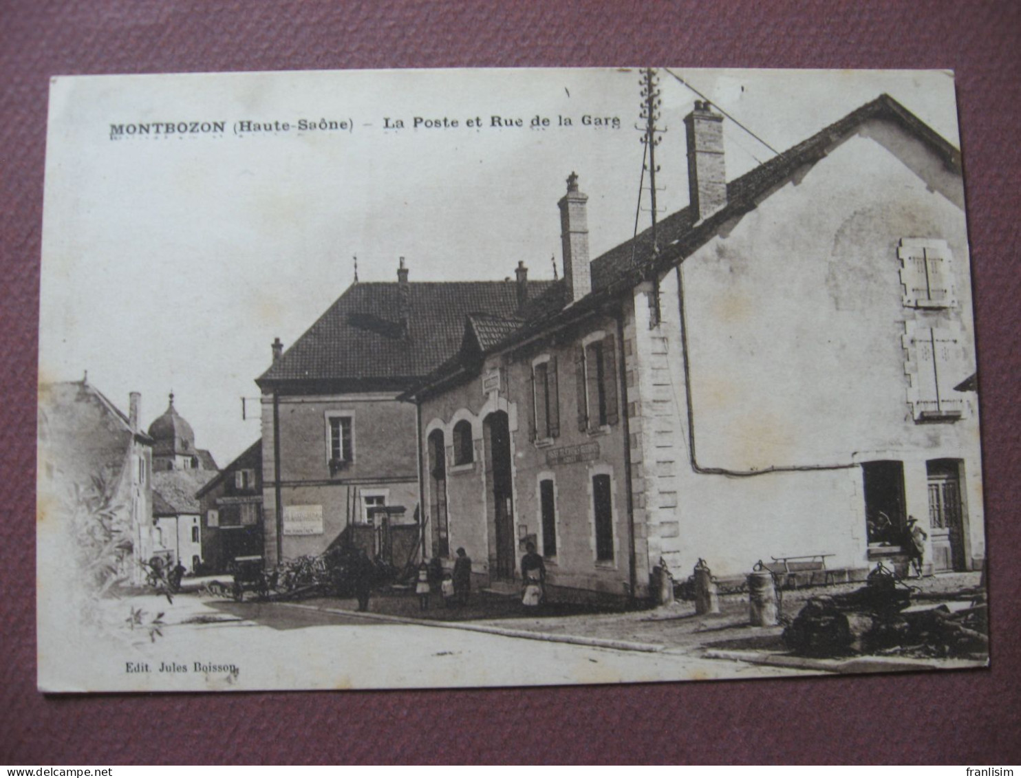 CPA 70 MONTBOZON Poste Et Rue De La Gare ANIMEE - Montbozon