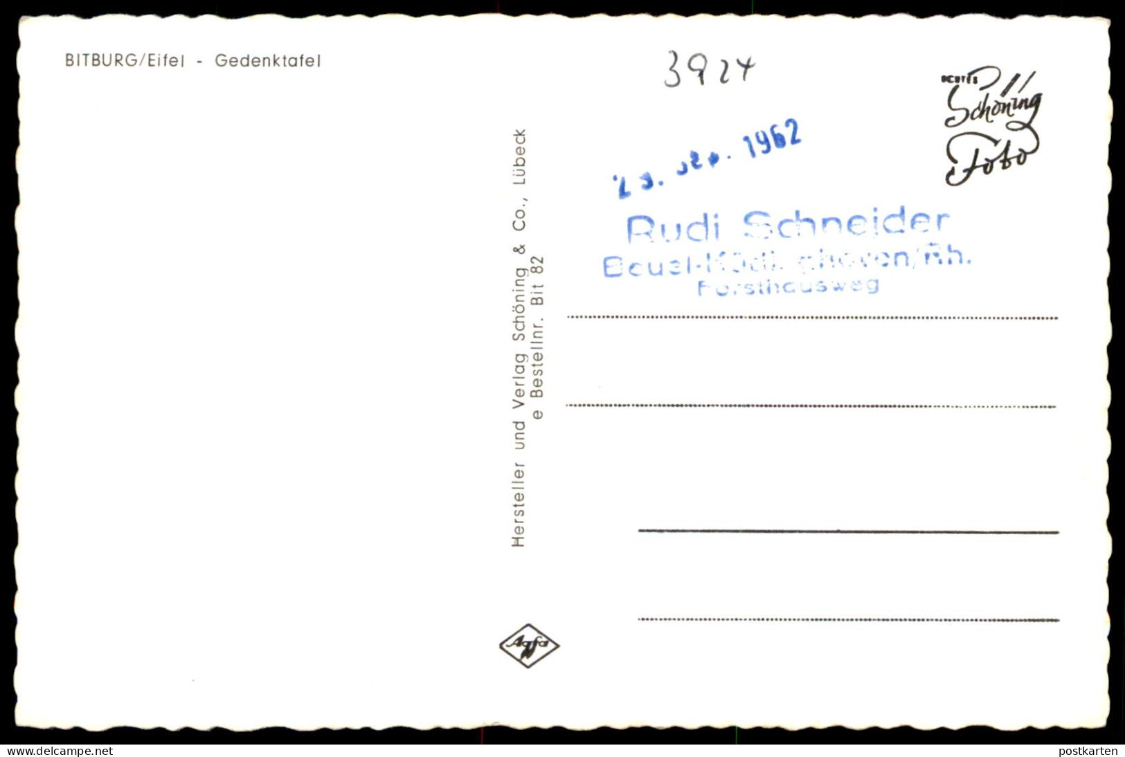 ÄLTERE POSTKARTE BITBURG EIFEL GEDENKTAFEL AUS DER GESCHICHTE DER STADT BITBURG CHRONIK Relief Ansichtskarte AK Postcard - Bitburg