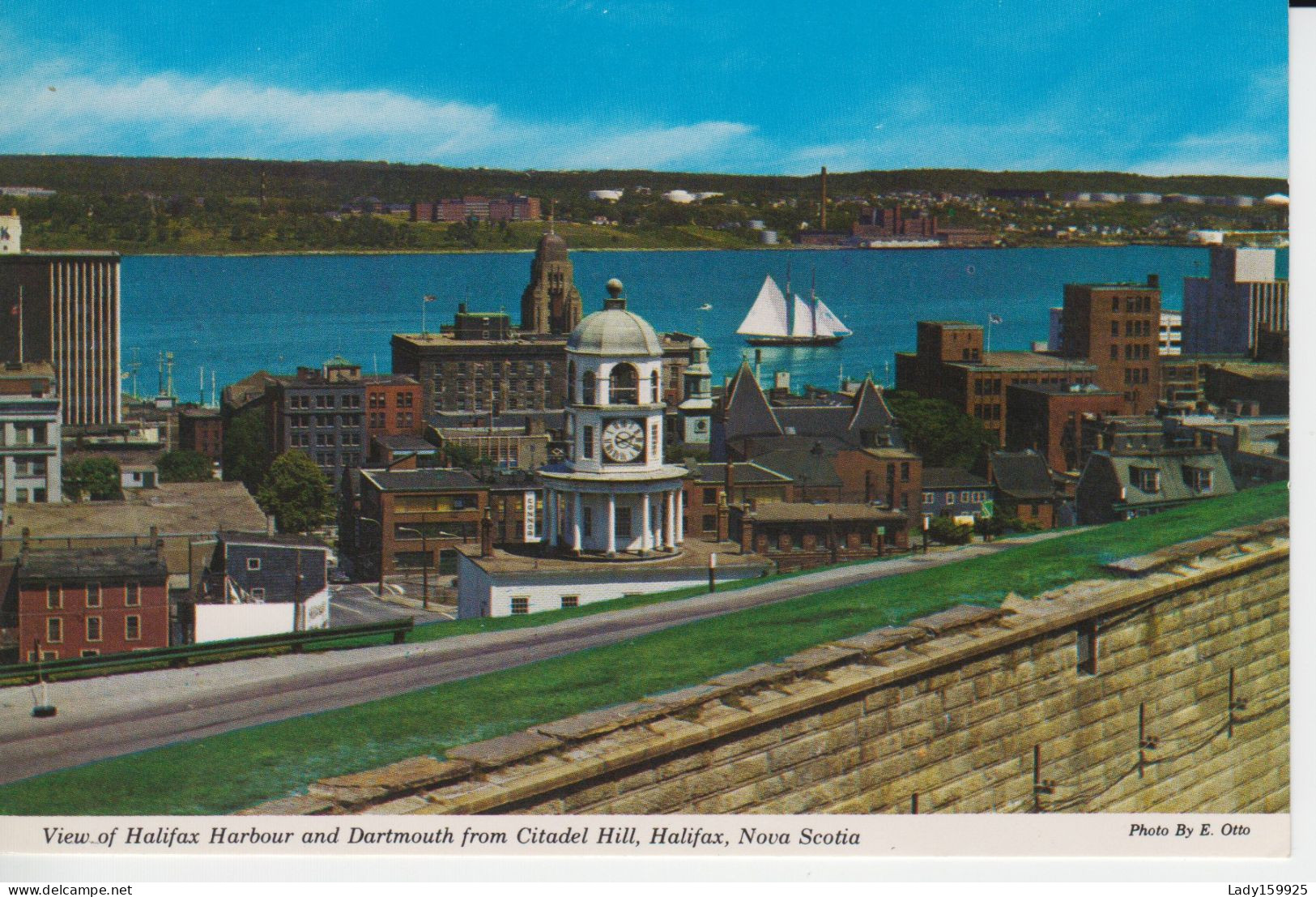Halifax Harbour Dartmouth From Citadel Hill N.S. Carte Moderne Sherwater Airbase Refinery Clock Bluenose Raffinerie - Halifax
