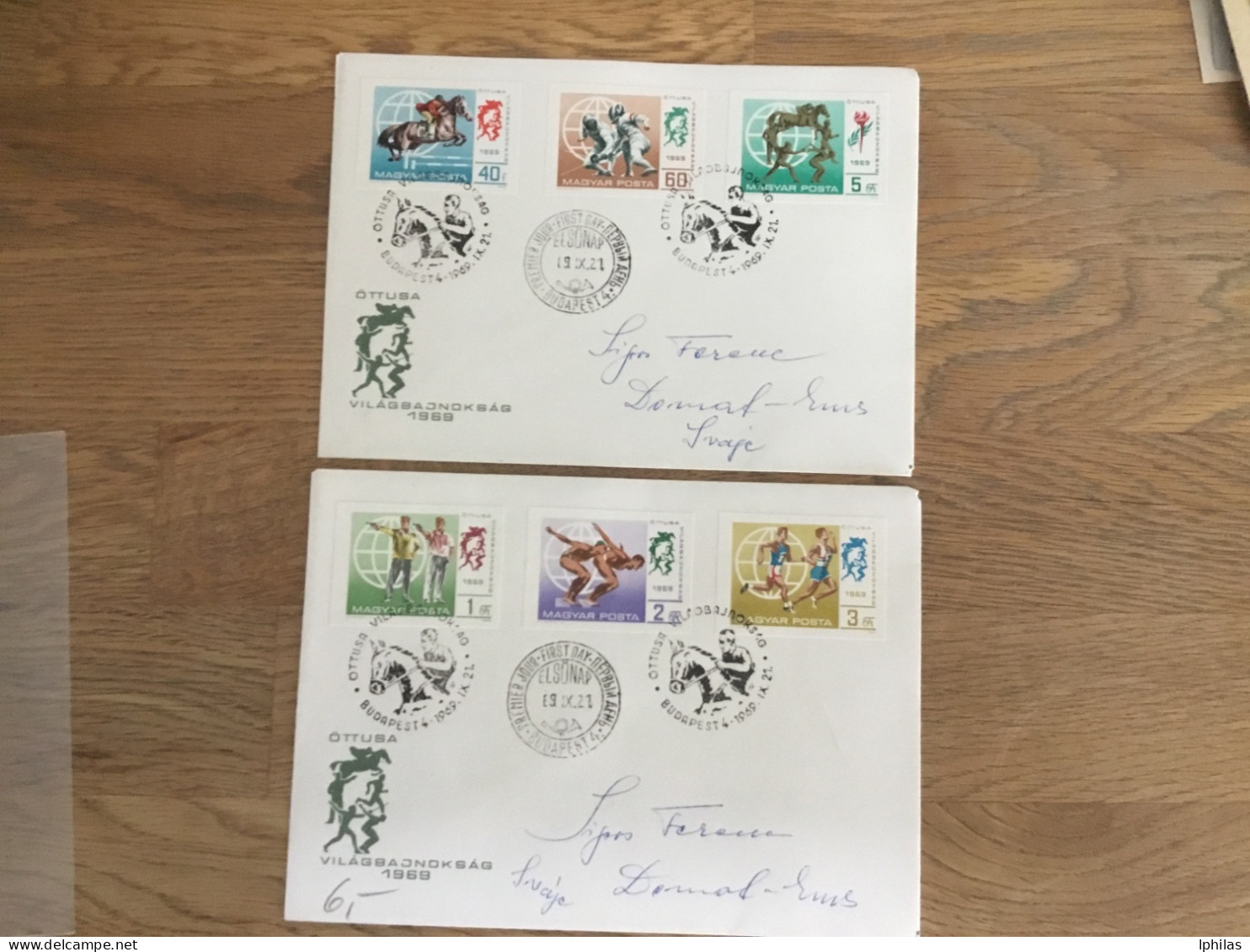 Ungarn 1969 Geschnitten 2 Briefe - Cartas & Documentos