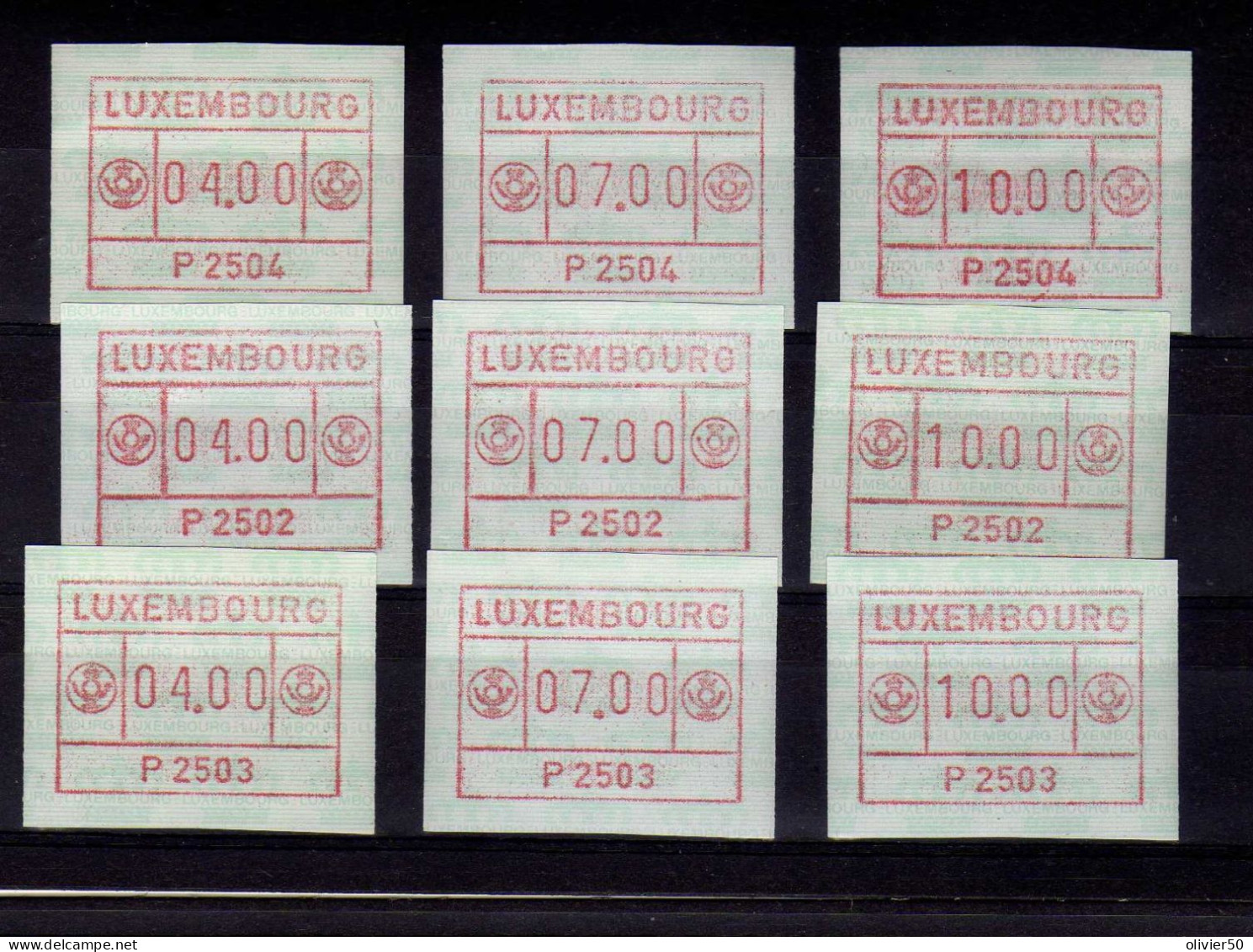 Luxembourg - (1983) -  Lot De Vignettes D'Affranchissement  -  Neufs** - MNH - Vignettes D'affranchissement