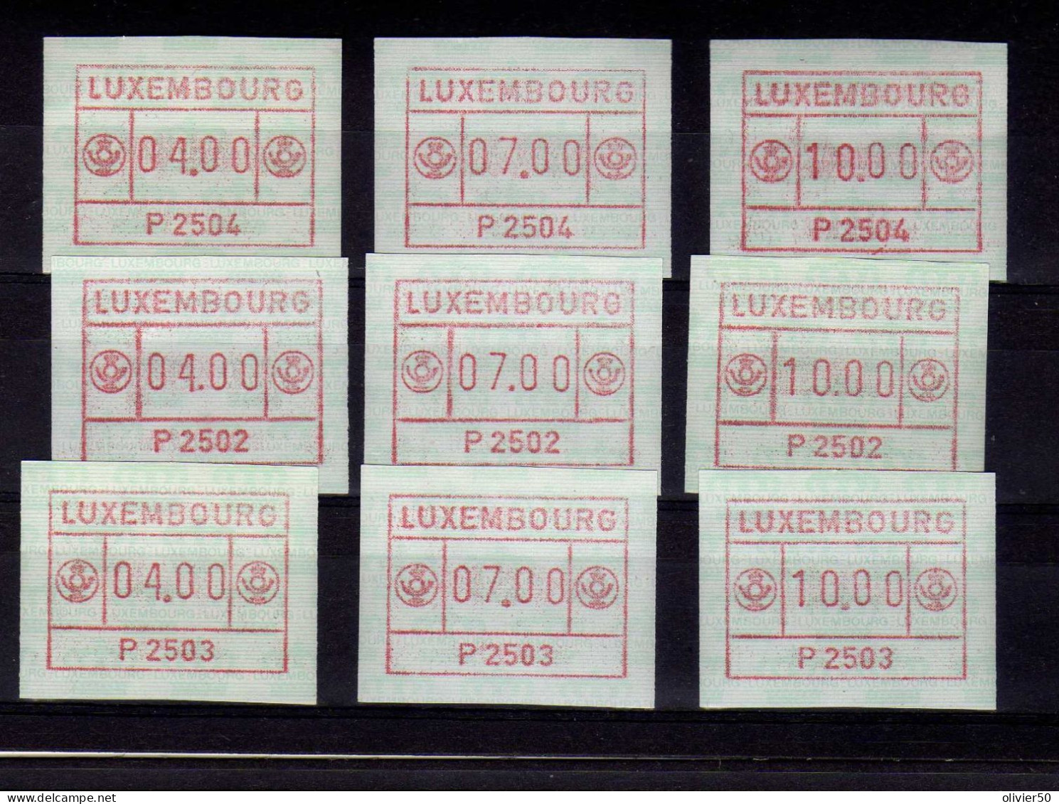 Luxembourg - (1983) -  Lot De Vignettes D'Affranchissement  -  Neufs** - MNH - Automatenmarken