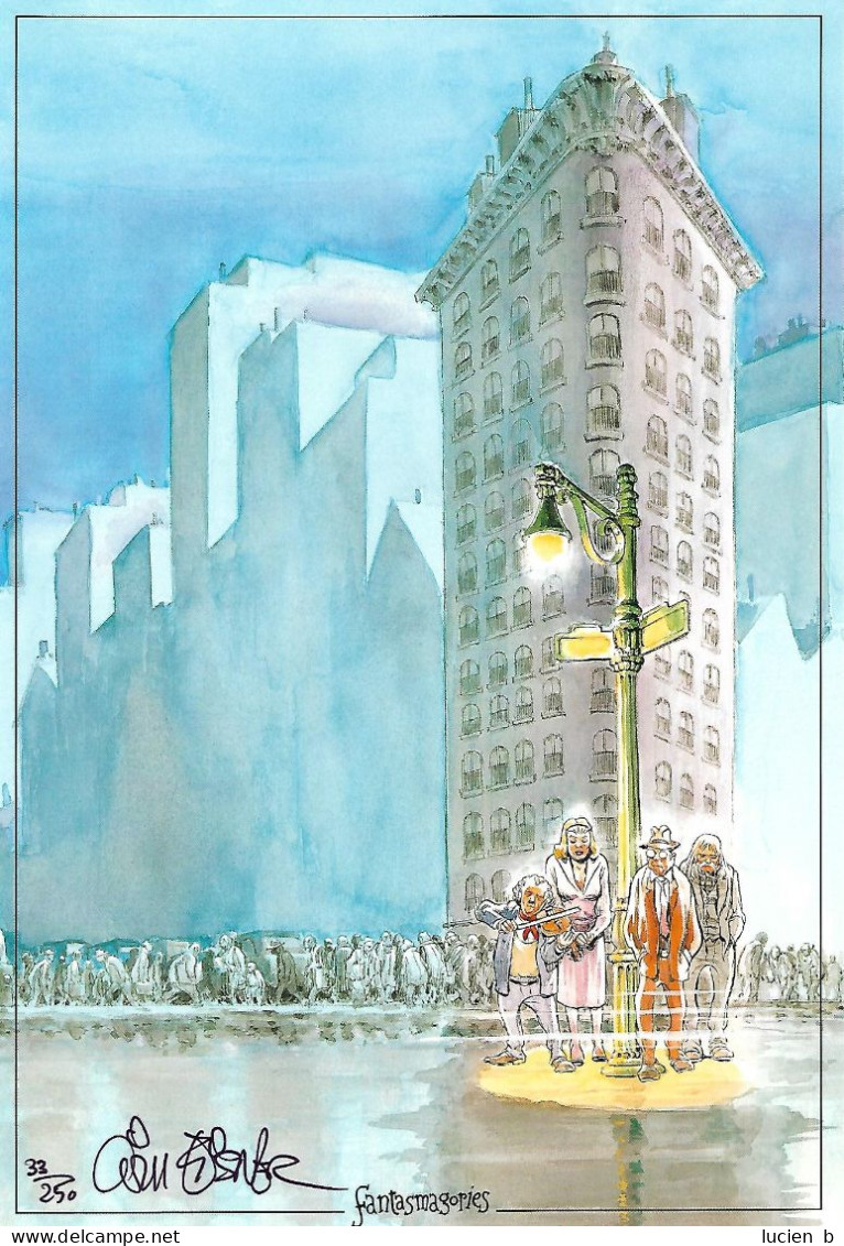 EISNER  -  Ex-libris "Le Building" (signé)   (EB) - Illustrateurs D - F