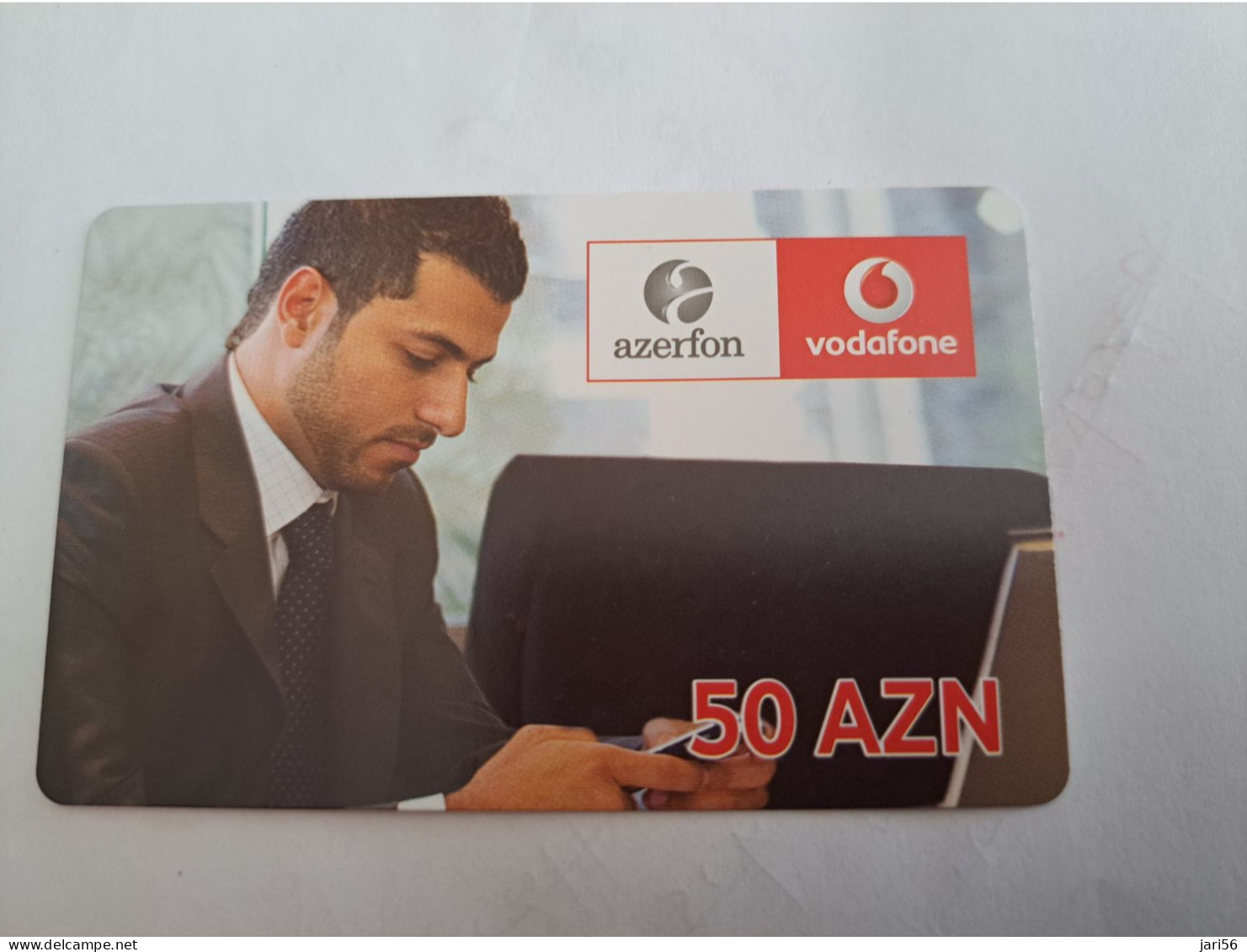 AZERBEIDZJAN/ AZERBAIJAN/ AZERFON/ VODAFONE / MAN  ON PHONE / 50 AZN/  MINT CARD / TEST?  ** 14080** - Azerbaiyan