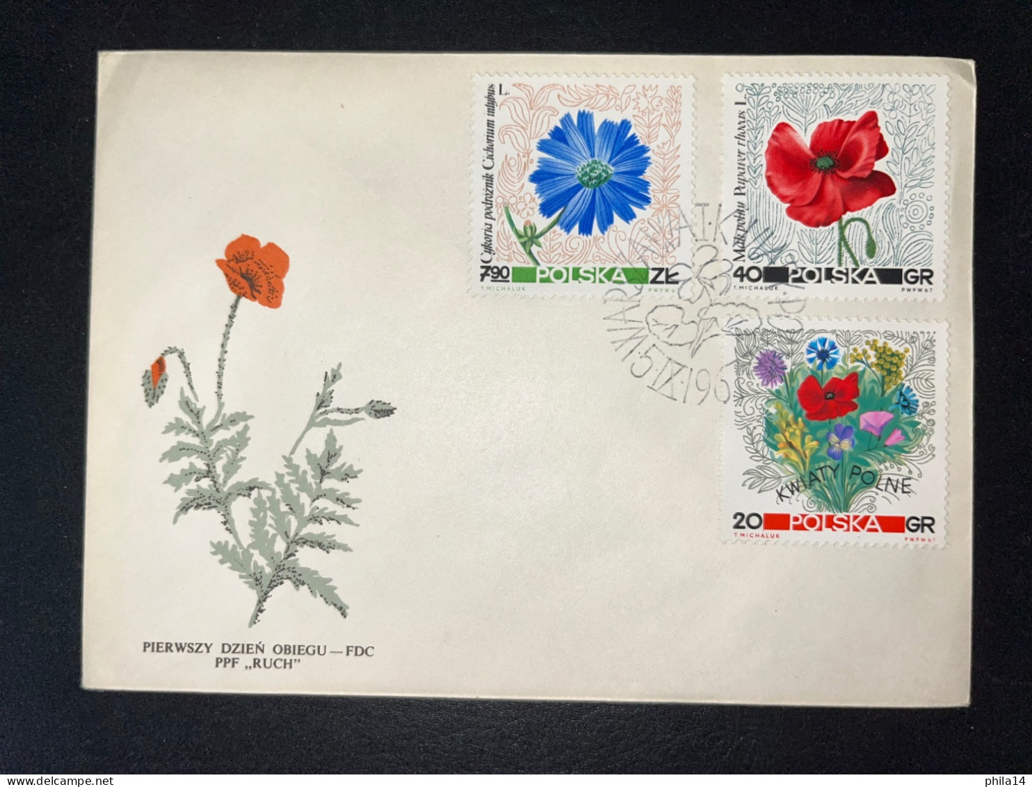 SP ENVELOPPE POLOGNE / COVER POLSKA FLEURS FLOWERS 1996 / PIERWZY DZIEN OBIEGU FDC - Storia Postale