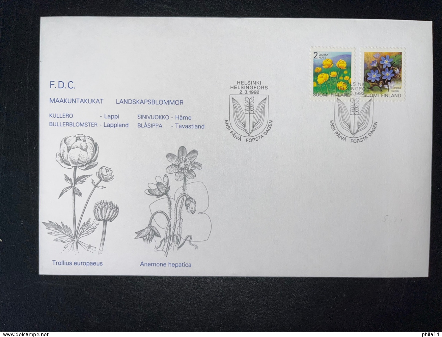 SP ENVELOPPE FINLANDE / SUOMI FINLAND / FLEURS FLOWERS  / HELSINKI - Covers & Documents