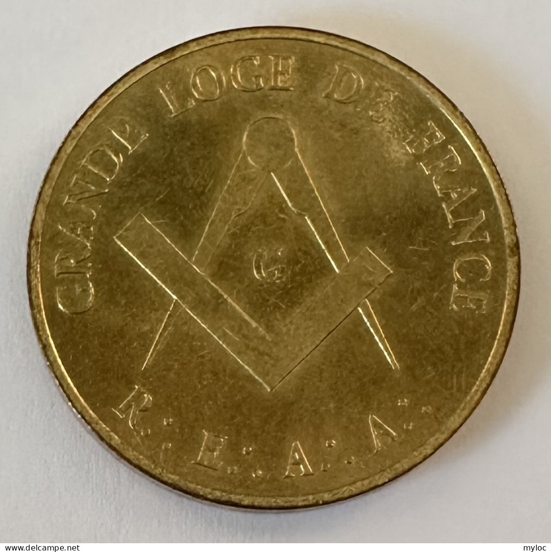 Médaille. Franc-Maçonnerie. Médaille Maçonnique. Grande Loge De France.  Médaille Commémorative 1894-1994 - Franc-Maçonnerie