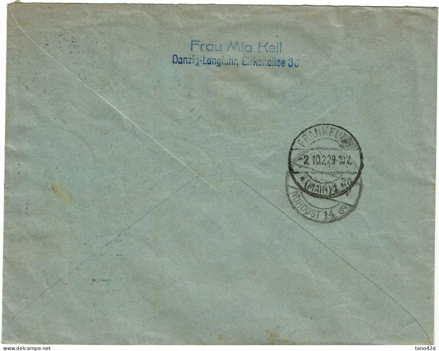 CTN86-  LETTRE REC. DANZIG-LANGFUHR 30/9/1922 - Covers & Documents