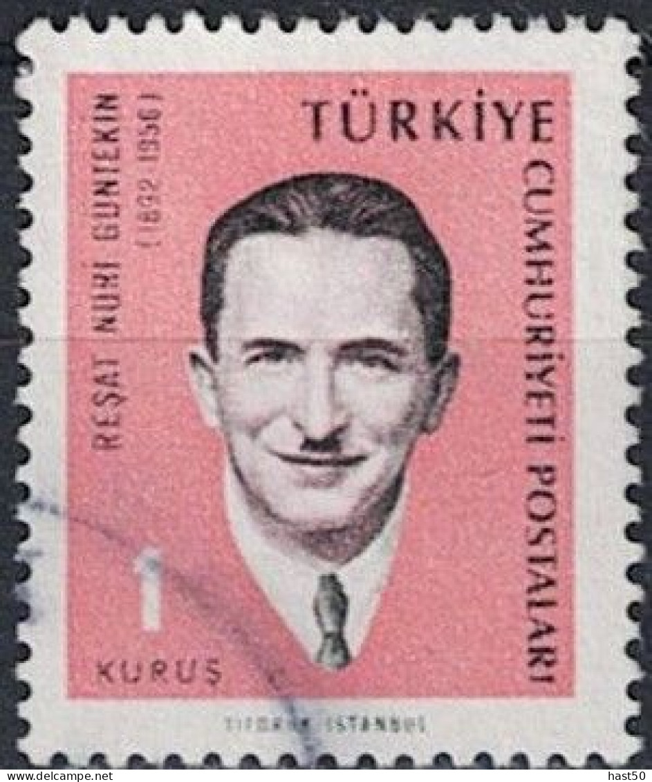 Türkei Turkey Turquie - Reşat Nuri Güntekin (MiNr: 1981) 1966 - Gest Used Obl - Oblitérés