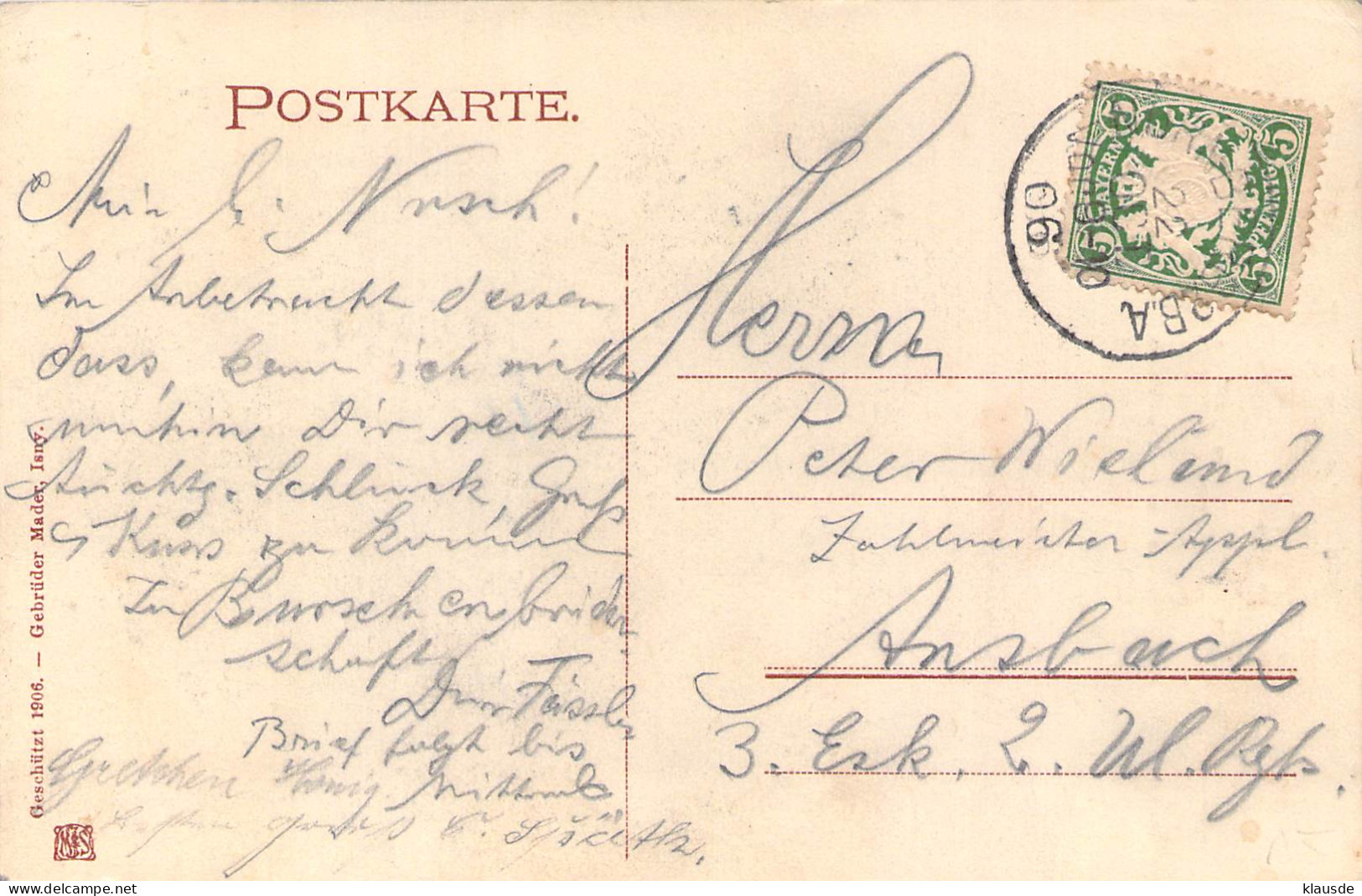 Wer Arbeit Kennt Und Sich Nicht Drückt...1906 - Mertè, O.