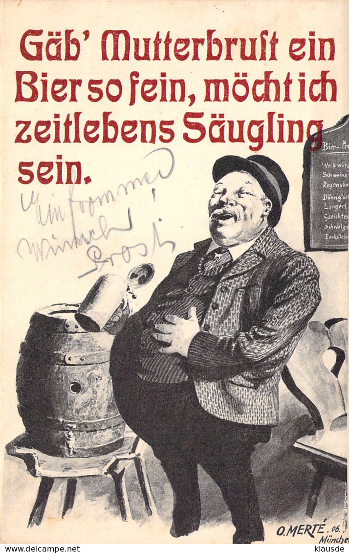 Gäb'Mutterbrust Ein Bier So Fein...1906 - Mertè, O.