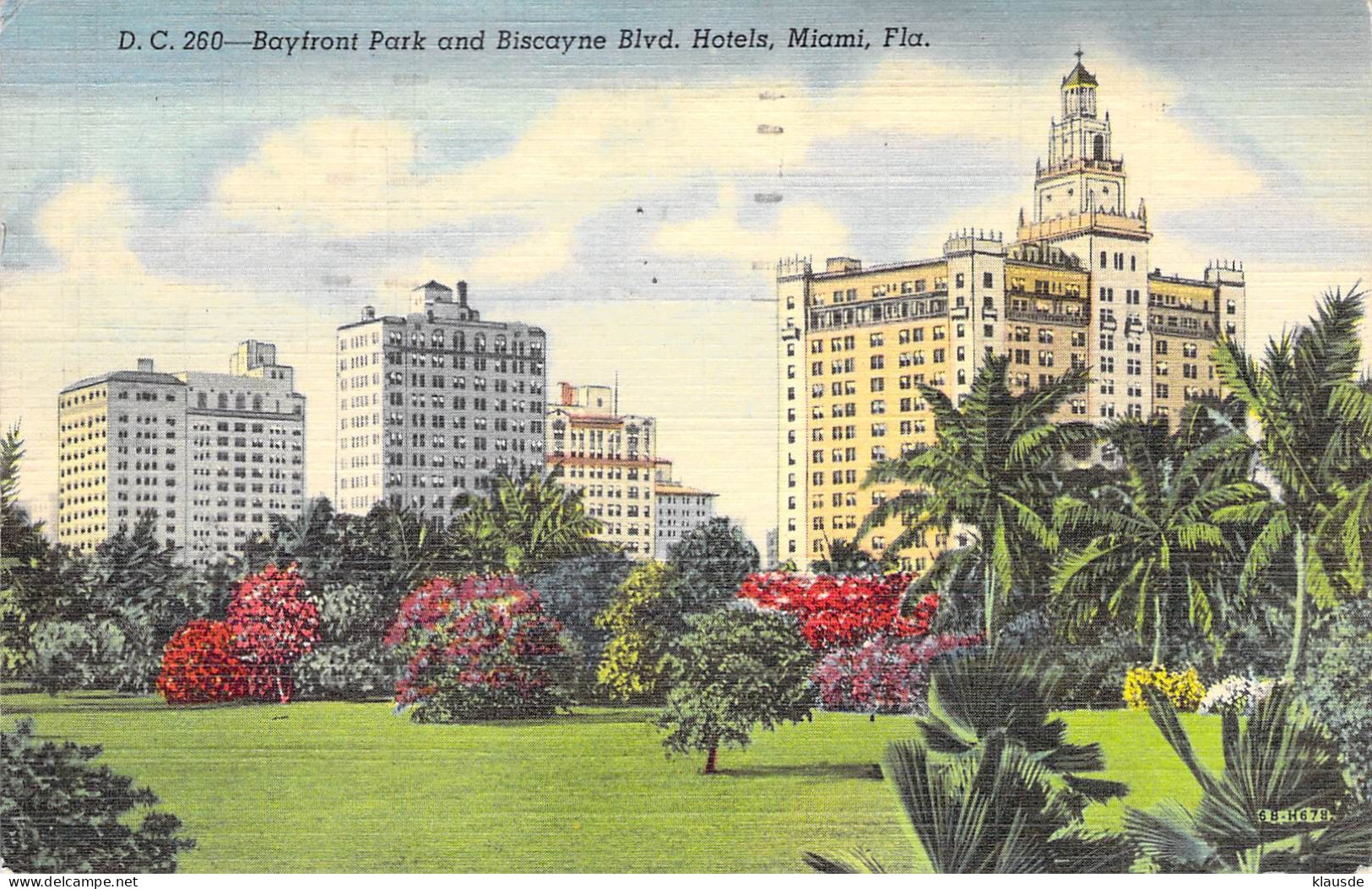 Baytront Park & Biscayne Blvd.Hotels Miami 1950 - Miami