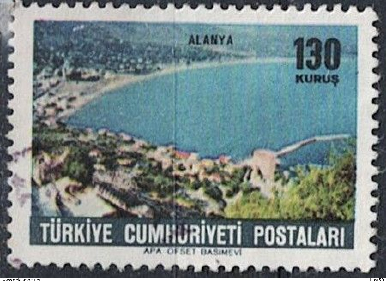 Türkei Turkey Turquie - Roter Turm Und Küste Von Alanya (MiNr: 1948) 1965 - Gest Used Obl - Gebruikt