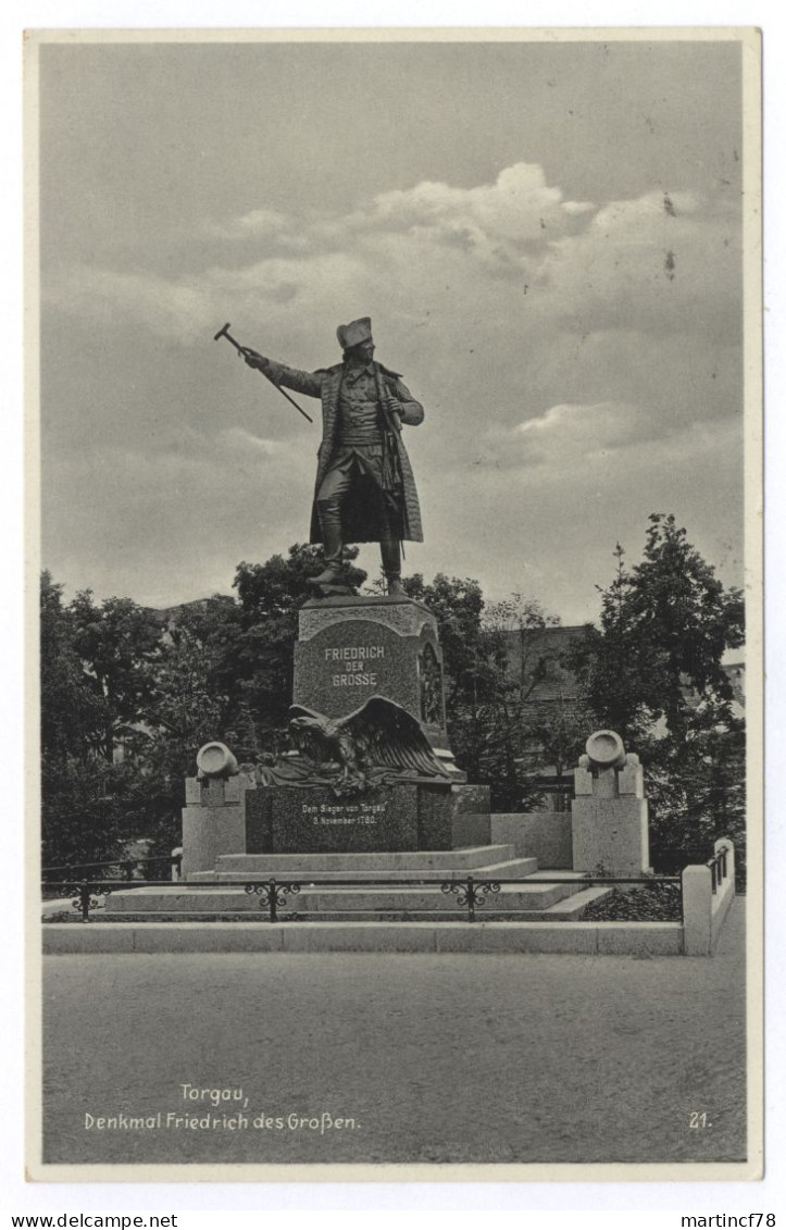 O-7290 Torgau Denkmal Friedrich Des Großen Gel. 1939 - Torgau