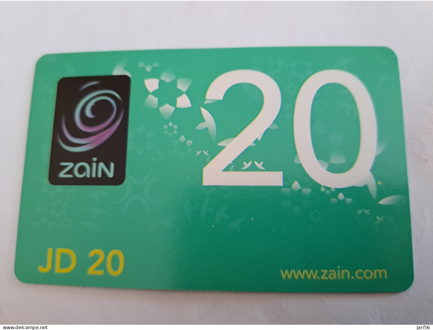 JORDANIE /PREPAID CARD/ ZAIN.COM/  DATE 31-12-2020  DARK GREEN   CARD/  JD 20       MINT CARD       ** 14093*** - Jordanien