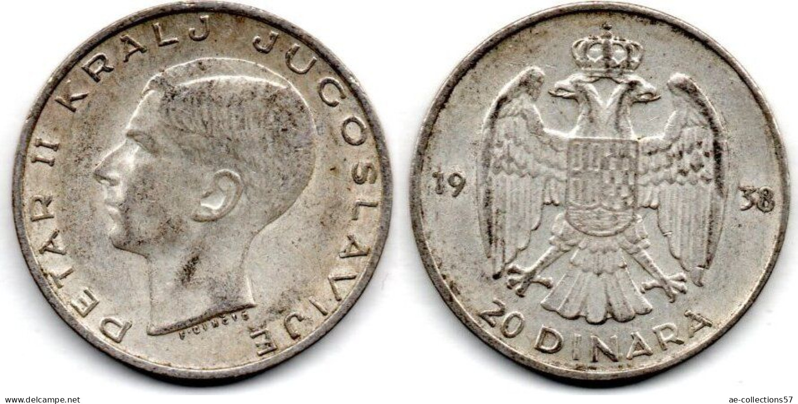 MA 23817 /  Yougoslavie - Yougoslavia 20 Dinara 1938 TTB - Yougoslavie