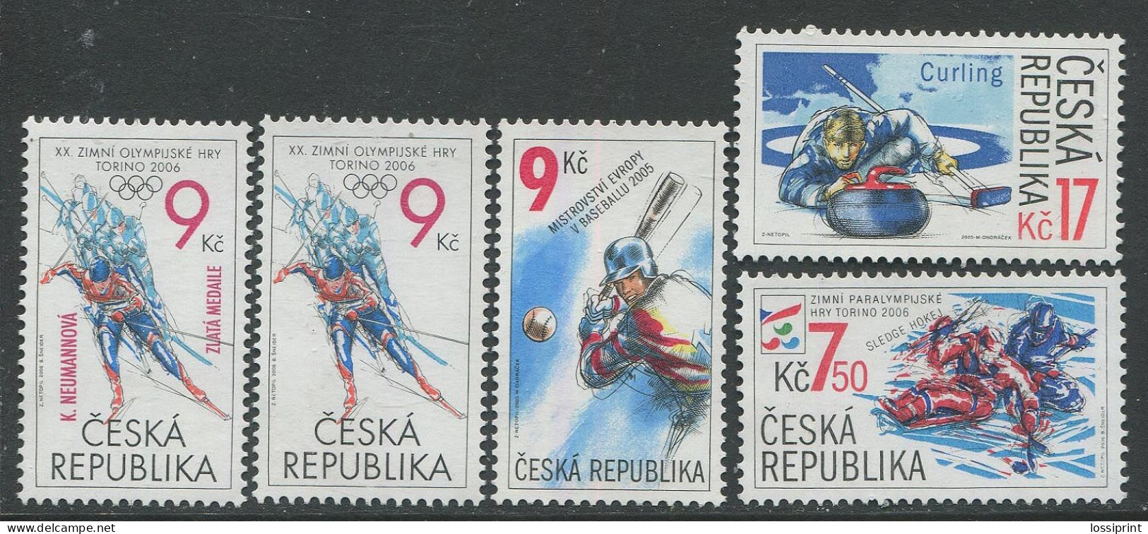 Czech:Unused Stamps Serie Torino Olympic And Paraolympic Games + Sport Stamps 2005-2006, MNH - Hiver 2006: Torino