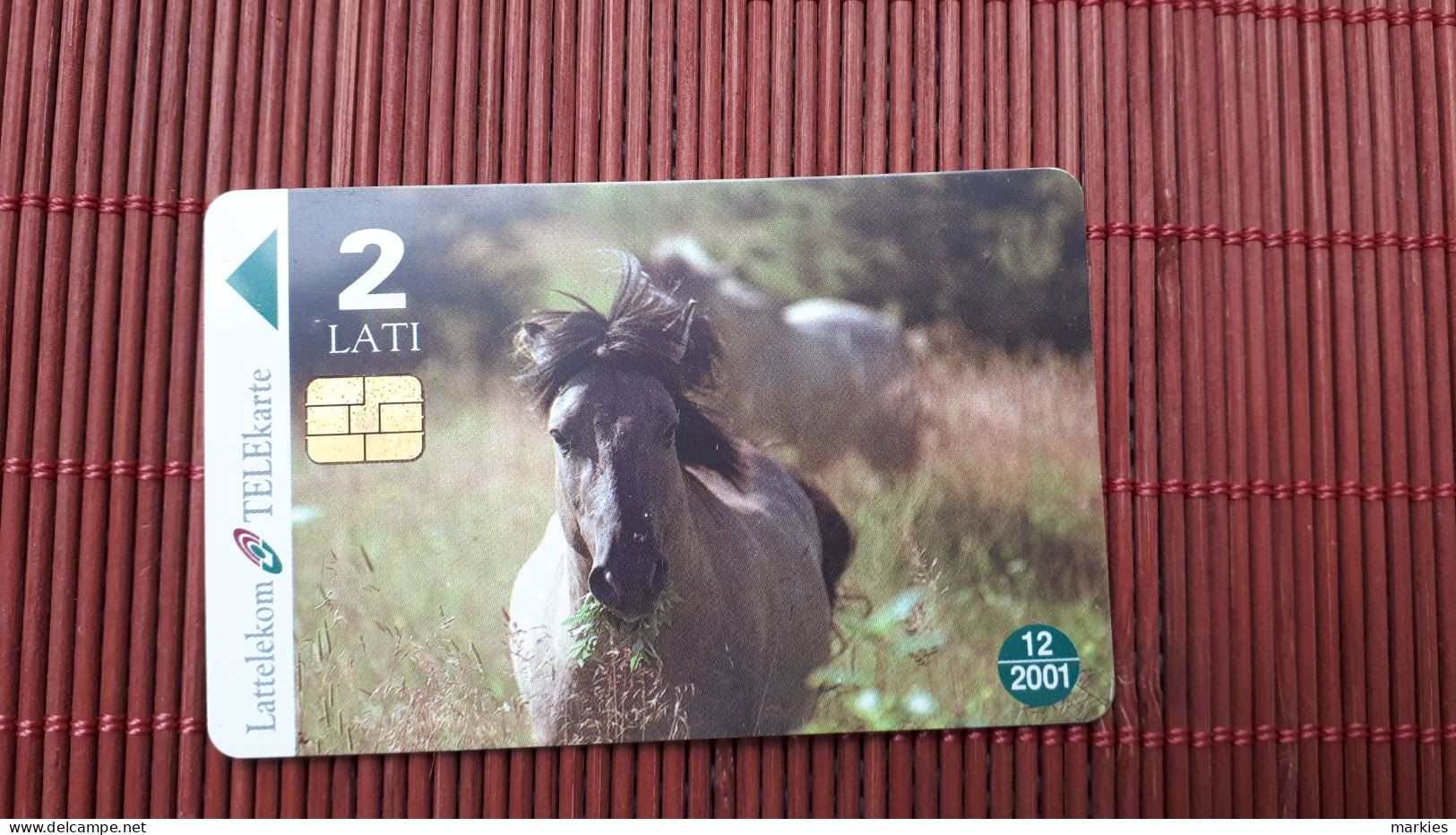 Phonecard Horses Used Rare - Letland