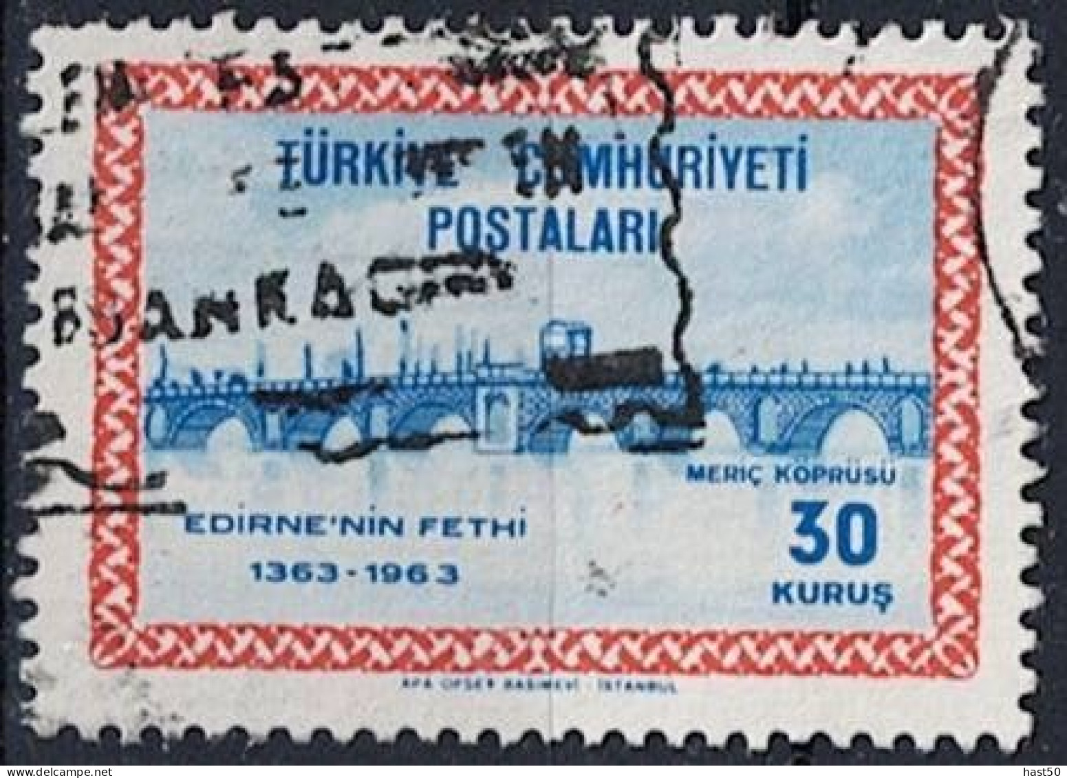 Türkei Turkey Turquie - 600. Jahrestag Der Eroberung Der Stadt Adrianopel (MiNr: 1868) 1963 - Gest Used Obl - Usados