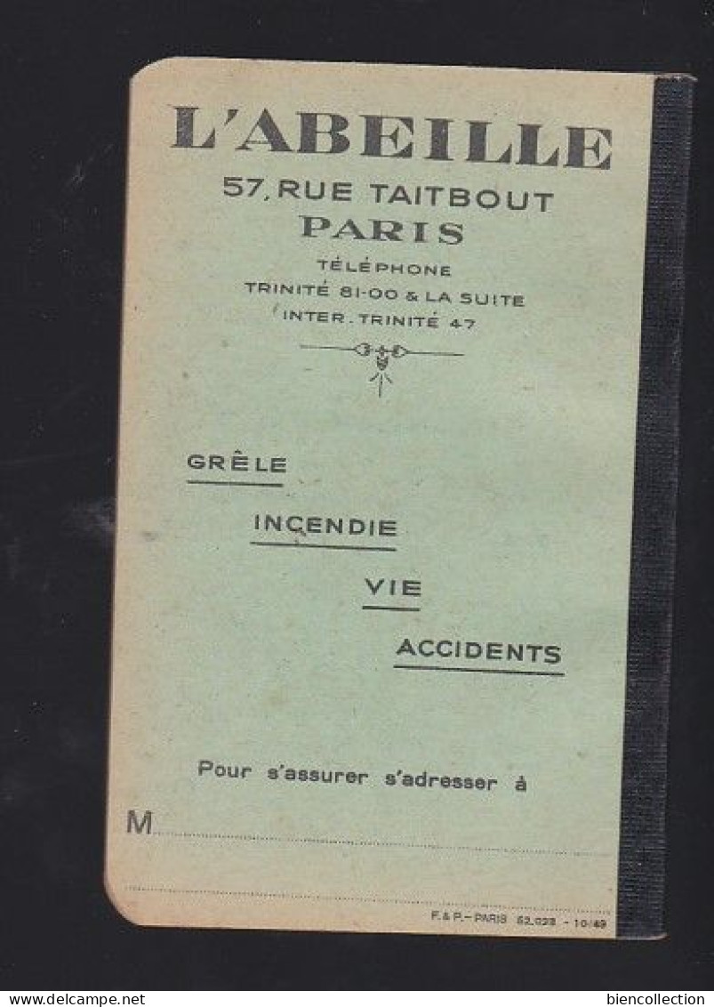 Petit Carnet De Note "publicité L'abeille" ; 40 Pages ; Carnet Neuf Sans Aucunes Inscriptions. 12cm X 8cm - Matériel Et Accessoires