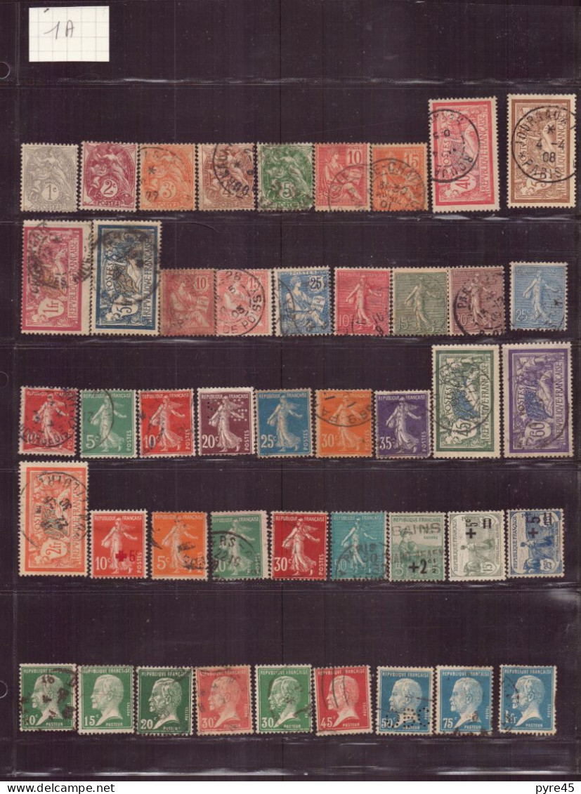 FRANCE 1900 / 26 LOT DE 45 TIMBRE OBLITERE / ** / * LOT 332 - Altri & Non Classificati