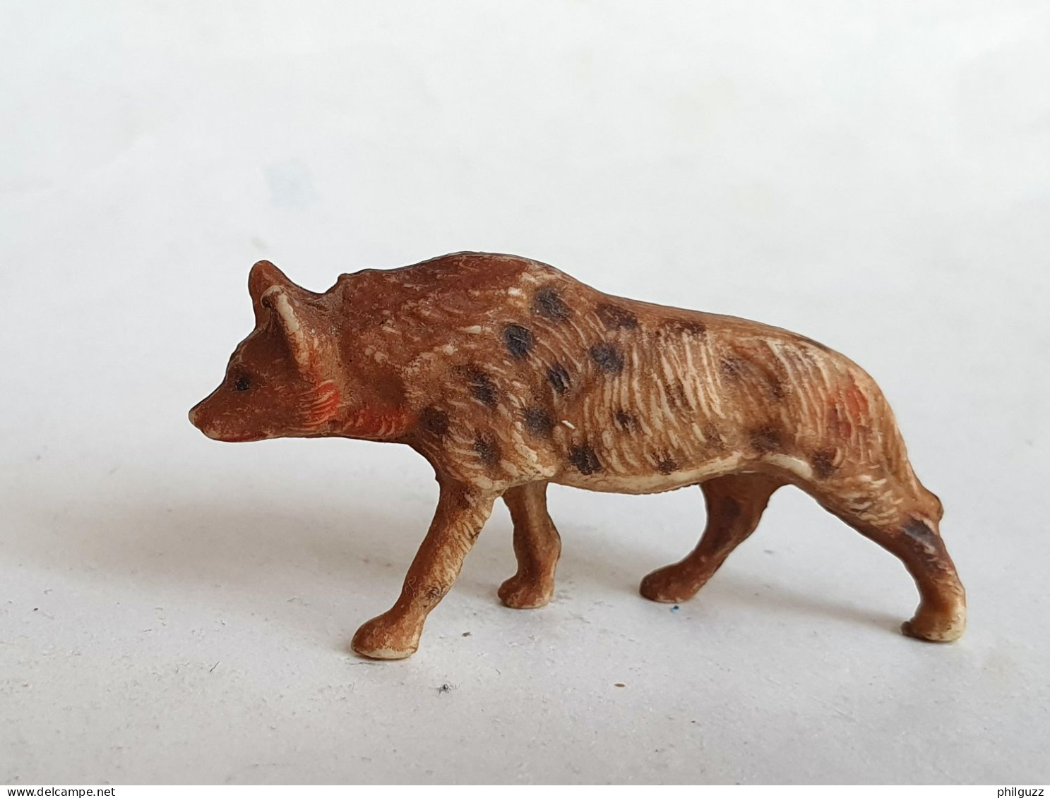 FIGURINE CLAIRET ZOO 36 HYENE MOUCHETE (2) 1954 ANIMAUX ANIMAL - Sonstige & Ohne Zuordnung