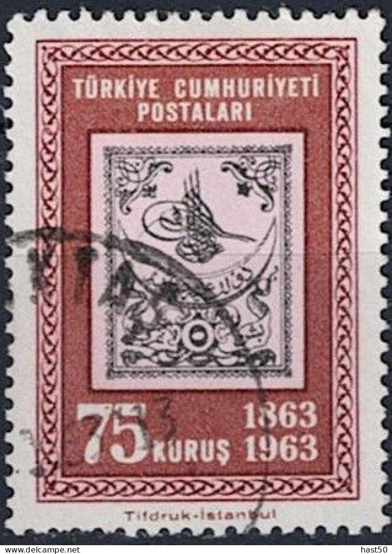 Türkei Turkey Turquie - 100 Jahre Türkische Briefmarke (MiNr: 1853) 1963 - Gest Used Obl - Used Stamps