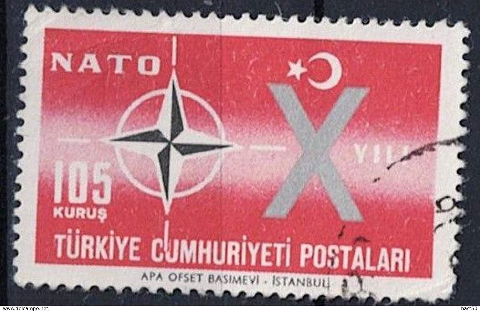 Türkei Turkey Turquie - 10 Jahre Mitgliedschaft In Der NATO (MiNr: 1831) 1962 - Gest Used Obl - Used Stamps