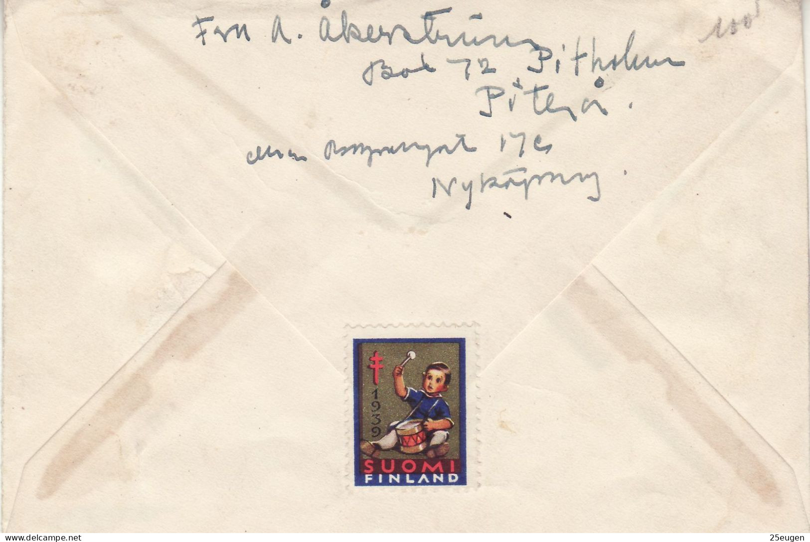 SWEDEN 1940 Airmail Faltpost  Letter Sent From Nykoeping - Militaires